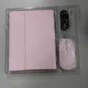 SAMTUNK for iPad mini 5 (2019) & Mini 4 (2015) Case with Keyboard for iPad mini 5th 4th Generation 7.9"  7 Colors Backlit Keyboard Case  Built in Pencil Holder with Mouse  Pink