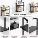 Wall Mounted Bookshelves Set of 3, Floating Shelves for Wall, 6-Tier Wooden Hanging Bookshelf, Easy Installation Book Organizer for Home Office, Living Room, and Bedroom