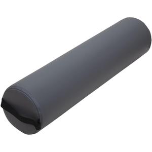 ForPro Full Round Bolster Pillow, Cool Grey, Oil and Stain-Resistant, for Massage and Yoga, 6 R x 26 L