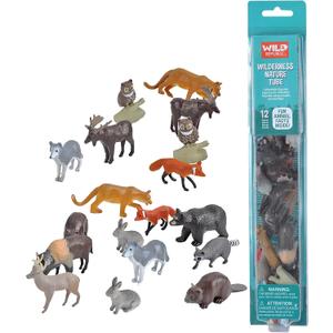 Wild Republic Wilderness Nature Tube, Woodland Animals, Forest Animal Figures, Kids Gifts, Educational Toys, 12-Pieces