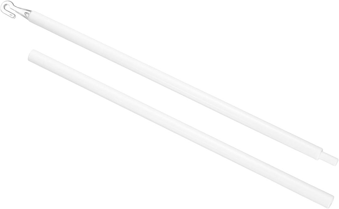 uxcell 24" Blinds Wand Replacement, Combinable Blinds Tilt Wand with Seal Hook, Vertical Blind Rod Stick for Window Curtain Opener Accessory, White
