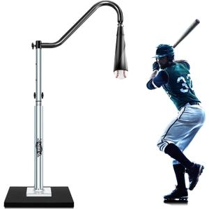 PLAYAPUT 2 in 1 Baseball & Softball Hitting Tee with Handrolled Rubber Top | Aluminum Stem,Metal Base,Height Adjustable Baseball Tee For Batting,Swing,Hitting Trainer To Improve Timing,Power & Accuracy