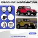 FL7091 Fit for 1997-2006 Wrangler tj off-road Pair Front Fog Lights Lens Bumper Lamps