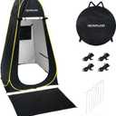 Neverland Pop up Privacy Shower Tent - Portable Changing Shower Tent, Dressing Room, Bathroom, Outdoor Rain Shelter for Camping, Beach (Black)