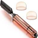 LURA Nano Titanium Hot Comb for Wigs,250-500F Electric Hot Combs for Black Women Hair,Pressing Combs for Black Hair,Professional Straightening Comb(Rose Gold)