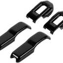 JWWY Hood Latches Decor Hood Hinge Cover Trim Fit for 2018-2024+ Jeep Wrangler JL JLU Sports Sahara Freedom Rubicon Unlimited Gladiator JT Exterior Accessories 4pcs Black