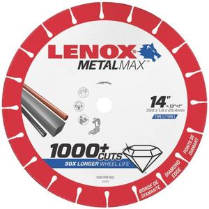 Lenox Metalmax 14 Inch Segmented Rim Diamond Edge Cutoff Wheel for Metal