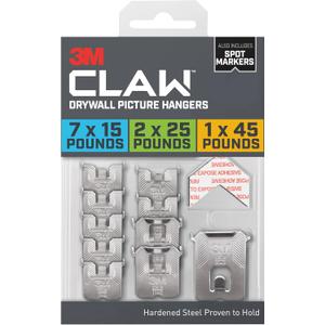 3M Claw Drywall Picture Hanger,Silver