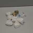 CLCTK 8 Pack Champagne Crystal Cabinet Knobs, Gold Cabinet Glass Knobs for Dresser Drawers Brass Furniture Hardware Pulls (Oval)