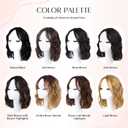 LEEONS 11" Short Wavy Hair Topper, Lightweight & Breathable Synthetic Wiglet for Women with Thinning Hair, 6.5x6.5 Base Natural Look Coverage