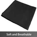 iMaylex Soft 100% Egyptian Cotton Zipper Pillow Case, Cozy and Lightweight Pillowcase, Easy Care, Black, Body, 20'' x 48''