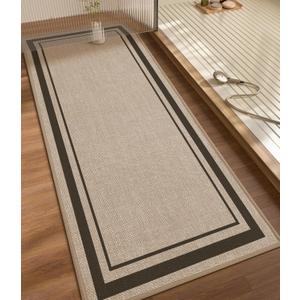 chakme Bathroom Rugs Mat 59x24, Ultra Thin Non Slip Bath Mat Large Quick Dry Absorbent Bath Mat for Bathroom Floor, (Light Beige, 59"x24")