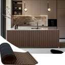 94.5 x 23.6 in Acoustic Wood Wall Panels,3D Flexible Soundproof Absorbing Panels,Wood Slat Walls for Interior Wall Decor (Brown)