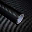 ANT 12inch x 10ft Black Carbon Fiber Car Wrap Vinyl Outdoor/Interior Realistic Carbon Design Vinyl Wrap for Cars, Boat, Bike (Black, 12inch x 10ft)