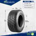 MaxAuto 2 Pcs 16x6.50-8 Lawn Mower Tire for Garden Tractors Riding Mowers, 4PR, Tubeless