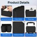 2 x Luggage Travel Cup Holder for Suitcases Free Hands, Travel Accessories, Carry on Beverage Cup Holder Attachment, Luggage Cup Caddy Gifts for Flight Attendants, Business, Travelers, Black