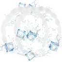 Cooling Neck Tube Ice Ring Neck Cooler Reusable 18℃/64℉ Freeze for Hot Summer, Wearable Cooling Neck Wraps Outdoor Sports Workers White 2 Pack