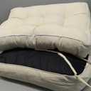 YZ HOME Rocking Chair Cushion, Set of Thicken Seat & Back Chair Cushions with Memory Foam, Non-Slip Chair Pad with Ties for for Indoor&Outdoor Rocker, Beige, 22x17x5/17x17x5