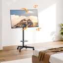 ELIVED Rolling TV Stand for Most 23"-60" TVs, Mobile TV Cart 90 Rotation Landscape to Portrait, Height Adjustable Floor TV Stand with Extendable Base, Max VESA 400x400mm, Up to 77 Lbs, YD2114B