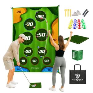 Golf Game for Adults Outdoor Indoor - Backyard Chipping Set with Sticky Balls - Family Entertainment Multi-Player Action - Friend and Party Activity - Gift for Golfers