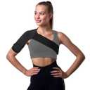 Ynyjzz Shoulder Brace for Women, Shoulder Compression Sleeve, Adjustable and Can be Worn Under Clothes, Rotator Cuff for Pain Relief (Right shoulder women)