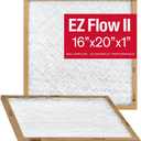 Flanders EZ-Flow II 16x20x1 Air Filters, MERV 1 - Furnace, HVAC, and AC Replacement Filter, High-Airflow Fiberglass Media, 10055.011620 (Pack of 2)