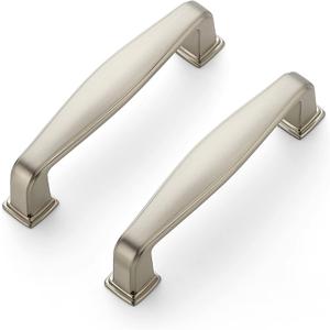 Ravinte 30 Pack Solid 3 Inch Cabinet Handles - Brushed Nickel & Satin Nickel Drawer Pulls - Kitchen Cabinet Hardware