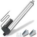 UYGALAXY Linear Actuator 10 Inch Stroke with Mounting Bracket, DC12V 900N(200lbs) IP65 Waterproof 12mm/s Quiet Low Noise Motor for DIY Chicken Coop Electric Recliner Lift Massage Bed Sofa (10")