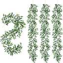 4 Strands Fake Willow Vines 70" Bendable Silk Garland Greenery Artificial Vines Decor for Bedroom Faux Hanging Vine Decor for Home Wall Party Room Wedding Jungle Theme Decoration
