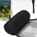 Bird Netting for Garden - 7.5 x 65 FT Heavy Duty Anti Bird Netting Mesh with Ties and Landscape Staples for Vegetable, Fruit Trees & Other Plants, Lasting Against Birds Deer Squirrels and Poultry (Black)