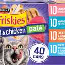 Purina Friskies Pate Wet Cat Food Variety Pack Seafood and Chicken Pate Favorites 40ct VP - (Pack of 40) 5.5 oz. Cans, BBD 09/2026