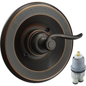 BT14096-OB Replacement for Windemere 14 Series Single-Function Valve Trim Kit Handle (RP46074 Cartridge Included),Compatiable with Delta Shower Faucet System Valve R10000 Series,Oil Rubbed Bronze