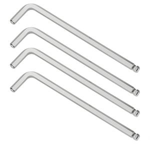 4 PCS 3/8" Ball End Hex Key Allen Wrench, SAE Internal Hexagonal, Wrench L Shaped Long Arm Repairing Tool, CR-V