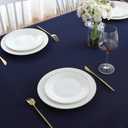 FOLINS&HOME Navy Blue Rectangle Tablecloth 60 x 102 Heavy Duty Wrinkle Free Polyester Table Cloths Waterproof, Washable and Spillproof Table Cover for Party, Banquet, Indoor&Outdoor-Oblong/Rectangular