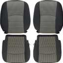 GXARTS Driver and Passenger Side Bottom Lower and Top Lean Back Replacement Cloth Seat Cover Gray #V3 Compatible with Dodge Ram 1500 2500 3500 4500 5500 2009 2010 2011 2012, 
All Side without Driver Foam Cushion