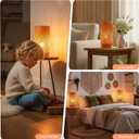 Arturesthome Bamboo Desk Light Woven Boho Beside Lamp Vintage Wicker Wooden Nightstand Lamp for Living Room,Kids Room,Nursery Room Decor, 5.9" x 11.39" ON/OFF