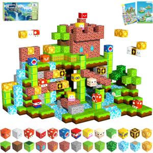 100PCS 1.0 inch Magnetic Blocks, Magnetic Tiles Building Blocks, Magnet Cubes Toddler Kids Toys, Sensory STEM Toys for 3-5 4-6 5-7 6-8 Year Old Boys Girls Christmas Birthday Gift