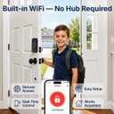 Keyless Entry Door Lock with Built-in WiFi, Fingerprint Smart Lock for Front Door, Touchscreen Keypad Deadbolt, App Remote Control, Auto Lock, Easy Installation