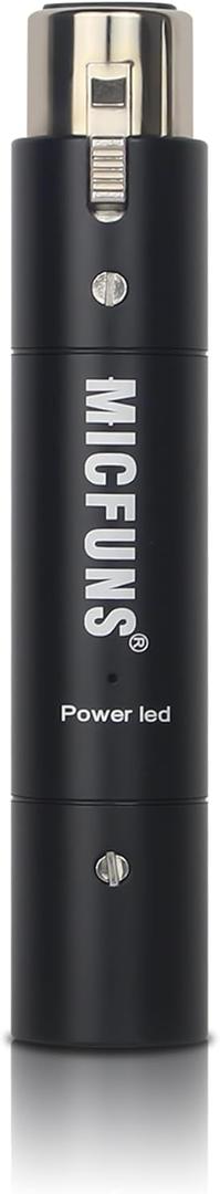 M1 In-line Microphone Pream, Mic Booster Preamplifier with 28dB Gain for Dynamic and Passive Ribbon Microphones (Black)