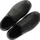 MMN Non Slip Work Shoes for Men Women Steel Toe Slip Resistant Waterproof Leather Oxford for Food Service Restaurant Staff & Chef Black (Black)