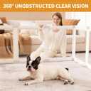 Acrylic Dog Playpen Indoor for Small Dogs & Puppies, Number Of Panels: 14-Divider Set, 78.7"L x 39.4"W x 23.6"H