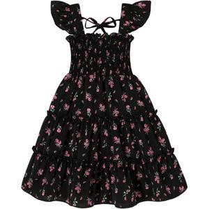 YOUNGER TREE Toddler Girl Dress Kids Sleeveless Ruffle Dresses for Girls Summer Outfits Beach Sundress, Size: 3-4T