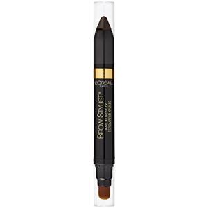 L'Oreal Paris Brow Stylist Kabuki Blender Brow Crayon, Dark Brunette, 0.05 oz.