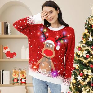 Christmas Sweater Women Men 2025,Light Up Christmas Sweater
L