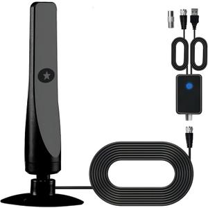 Broadwave TV Antenna 2025, Wave max TV Antenna 2025, with Amplifier Signal Booster, Miles Coverage Range Supports 4K 1080p for Smart HDTV and Older TV, Easy Installation (1 pc)