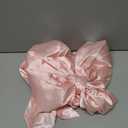 2 Pcs Large Pink Bows for Decoration 40x15" Pink Crib Bows Ribbon Coquette Double Layer Satin Silk Baby Crib Bedding for Nursery Baby Shower Curtain Tie Backs Bachelorette Wedding Decor