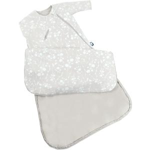 GUNAMUNA Long Sleeve Sleep Sack for Babies, Wearable Sleep Bags, Soft Rayon, 1.0 TOG, Essentials for Newborns (9-18 Months, Magnolia)
