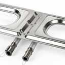 19 Inch Universal Gas Grill Burners, Stainless Steel H-Burner Replacement Parts, Grill Burner Replacement Parts for Charbroil, Barbeque Grill Accessories