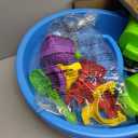 Step2 Rain Showers Splash Pond Water Table, Kids Water and Sand Activity Sensory Playset, Summer Outdoor Toys, 13 Piece Water Toy Accessories, For Toddlers 1.5+ Years Old, Blue & Green