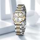 OLEVS Watches for Women Diamond Luxury Dress Women Watches Analog Quartz Waterproof Day Date Stainless Steel Wristwatch
